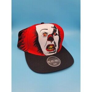 IT the Movie Snapback Hat Red Black Pennywise Clown NWT